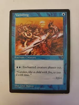 MTG Magic The Gathering Card Vanishing Enchant Blue V Visions 1996 • $7.92