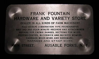 1913 Frank Fountain Hardware Variety Store Aluminum Calendar Trade Business Card • $13.99