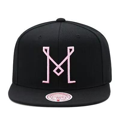 Mitchell & Ness Inter Miami MLS Snapback Hat Cap - Black/Pink • $36.90