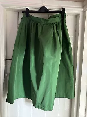 LK Bennett Green Taffeta Skirt Size 18 • £20