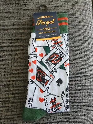 Playing Card Pattern Crew Socks For Men Fun Socks Funky Socks Novelty Socks • $9.99