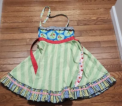 Matilda Jane Dress Tunic Girls Size 10 Limeade Ellie Roundabout Strawberry • $23