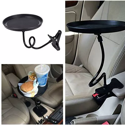 $32.83 • Buy 360° Car Black Swivel Mount Holder Travel Drink Cup Coffee Table Stand Food Tray