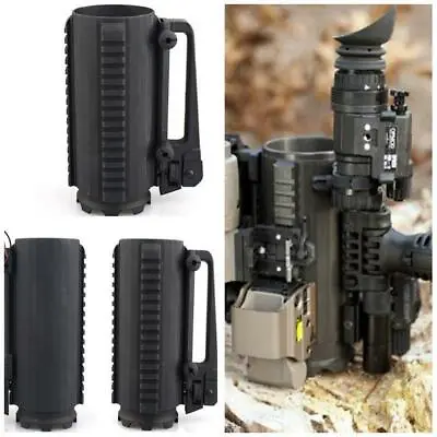 Military Mug Aluminum Detachable Carry Battle Beer Rail Mug Cup Black • $43.23