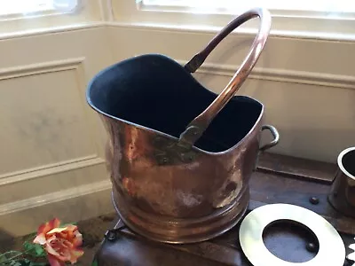 £39.99 • Buy Vintage German Helmet Style Copper Coal Scuttle /Planter / Bucket
