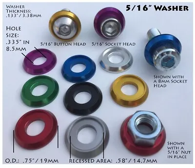 Beauty Washer 5/16  Aluminum Detailing Washer • $9.99