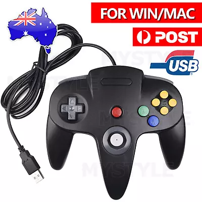 New For Nintendo 64 N64 Gaming Classic Gamepad For USB To PC/MAC AU • $18.95