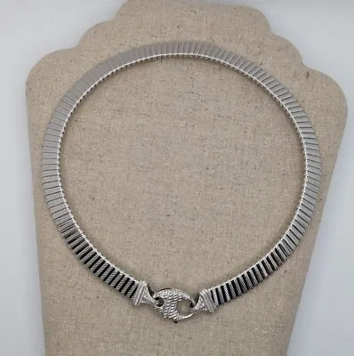 Sterling Silver Judith Ripka 51g Turbogas Necklace Retired QVC • £267.61