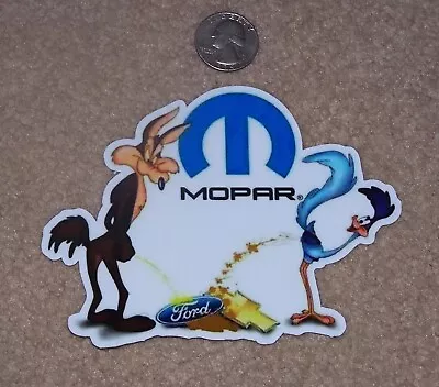 Roadrunner & Coyote Pissing & Crapping On Ford & Chevy - Sticker  NHRA    MOPAR • $2.50