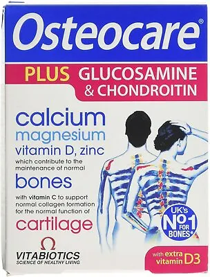 £11.95 • Buy Vitabiotics Osteocare Glucosamine And Chondroitin 60 Tablets Bones & Cartiage 