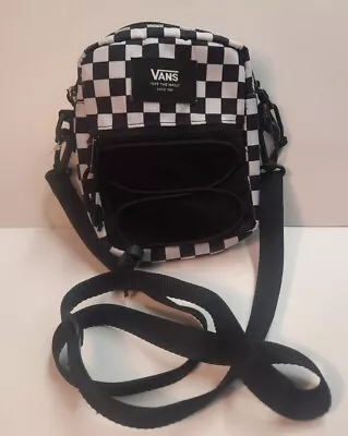 VANS Off The Wall Crossbody Bag Black And White Checker Black Strap • $15