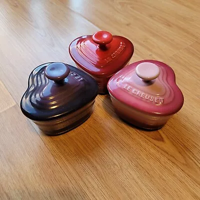 Le Creuset Heart Shaped Ramekins X 3 • £15