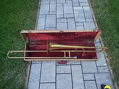 Antique York Trombone With Case  170116 Benge 12 C Mouthpiece • $78.96