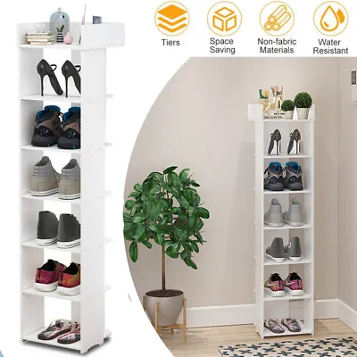 £26.59 • Buy 7 Tier Shoe Rack Storage Shelf Corner Shoes Cabinet Organiser Stand Unit Wooden 