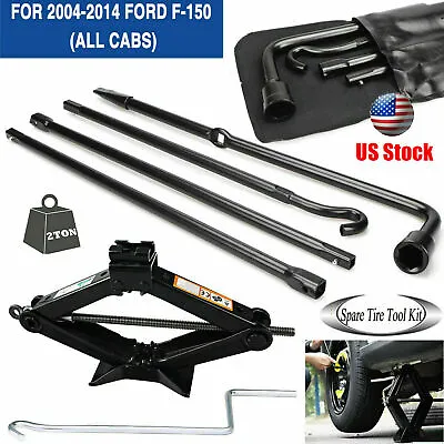 For Ford F150 Spare Tire Jack Tool Kit Pack W/ Case+ 2Ton Scissor Lifting Jack • $62.94