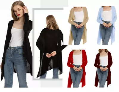 £6.95 • Buy Womens Waterfall Cardigan Summer Lightweight Mid Cardigans