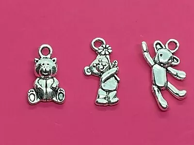 £1.25 • Buy Tibetan Silver Teddy Bear Charm - Pack Of 10 - Choose Design