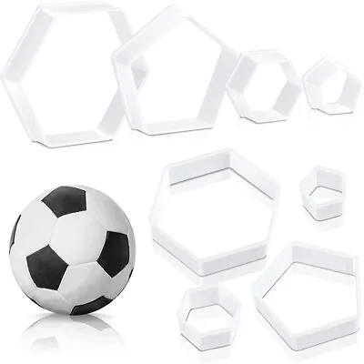 £4.93 • Buy Football Pattern Cookie Cutters Football Cake Fondant Hexagon Cutter For Ki C7W1