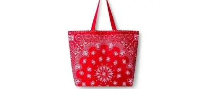 Striped Reusable Shopping Bag Red Bandana Print - Levi's X Target • $6.29