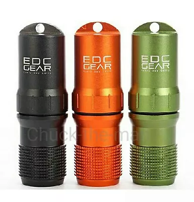 Waterproof CNC Keychain Aluminum EDC Survival Pill/Match Case Box Container Lid • $11.99