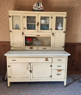 Hoosier Cabinet Sellers Double Wide Kitchen Cabinet • $975