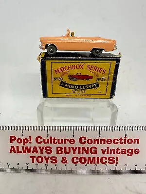 Vintage Lesney Matchbox Moko Ford Zodiac Convertible With Box Pink Mint • $124.95