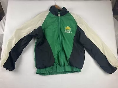 Vintage Logo 7 Seattle Supersonics NBA Green Nylon Zip Jacket Large • $125