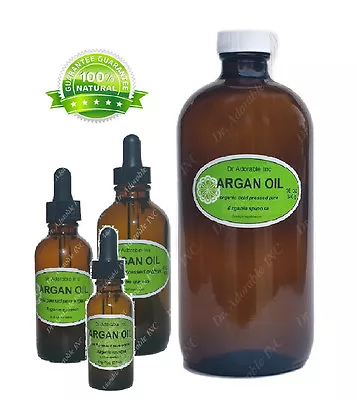 Glass Bottles 100% Pure Organic ARGAN OIL Moroccan For Face Hair Body And Nails • $7.99