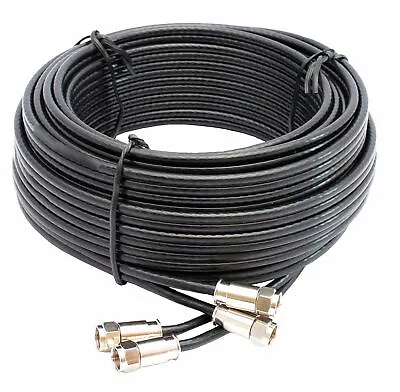 £14.99 • Buy 20m Twin Sky Satellite Shotgun Coax Cable Extension Kit With Fitted F Connectors