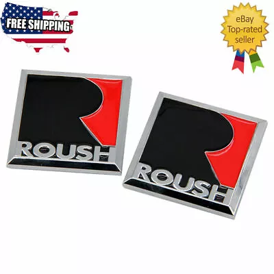 NEW 2x 3D Roush R Metal Fender Emblem Badge Car Body Stickers For ALL CARS • $23.99