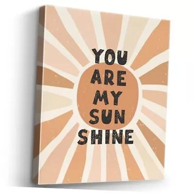 You Are My Sunshine Canvas Wall Art Motivational Sun Artwork Boho Classroom  • £29.63