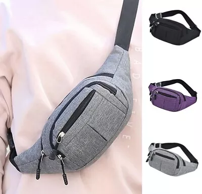 £5.69 • Buy Waist Bum Bag Men Women Fanny Pack Holiday Travel Money Belt Pouch Wallet Unisex