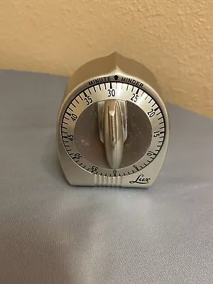 Rare Silver Stainless Colored Plastic Lux Minute Minder Kitchen Timer PARTS • $39.99