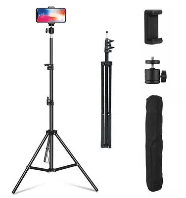£15.79 • Buy Adjustable 1.6M Tripod Stand Mobile Phone Camera & Holder With Carry Bag