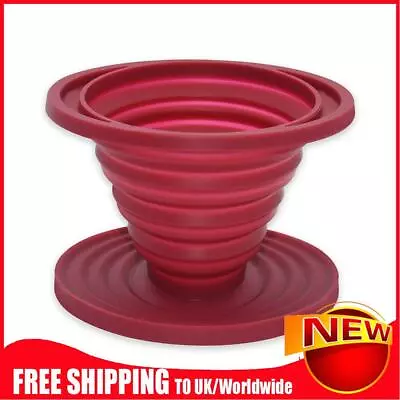 Collapsible Silicone Coffee Dripper Filter Reusable Foldable Cone Drip Cup • £6.11