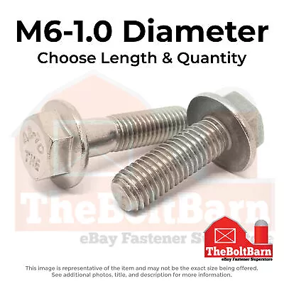 M6-1.0 A2-70 Stainless Steel Hex Flange Bolts (Choose Length & Qty) • $452.74