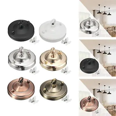 Ceiling Rose Hook Plate Ceiling Rose With Hook Chandelier Parts Heavy Duty Lamp • £6.61