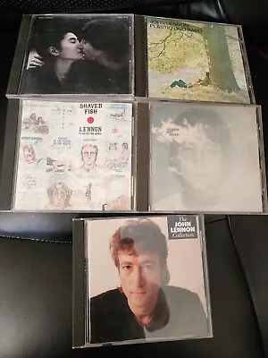 John Lennon CD Lot Of 5 Imagine  Double Fantasy Shaved Fish Plastic Ono Band • $24.99