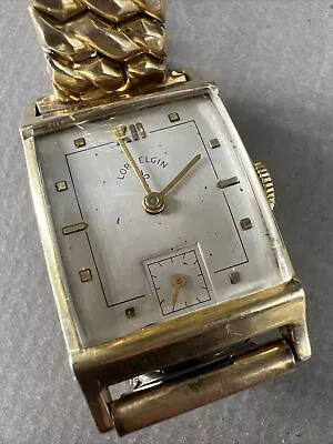 Vintage Lord Elgin Mechanical Wristwatch Gold Filled Square Case • $24.99