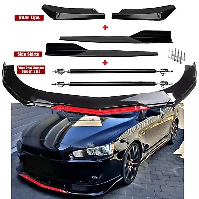 Front Rear Bumper Lip Spoiler Splitter Body Kit Side Skirt For Mitsubishi Lancer • $69.99