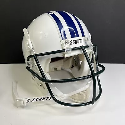 Schutt Air Advantage Youth Medium White Blue Football Helmet Striped • $49.99