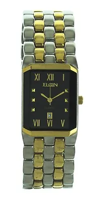 MEN CLASSIC ELGIN Watch Gold & Silver Tone Stainless Steel Finish Band And Case  • $75.99
