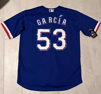 Adolis Garcia (Texas Rangers) Blue / Home Baseball Jersey! Stitched! Medium • $45