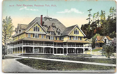 Michigan-MI-Macatawa Park-Hotel Macatawa-Antique Postcard • $7.95