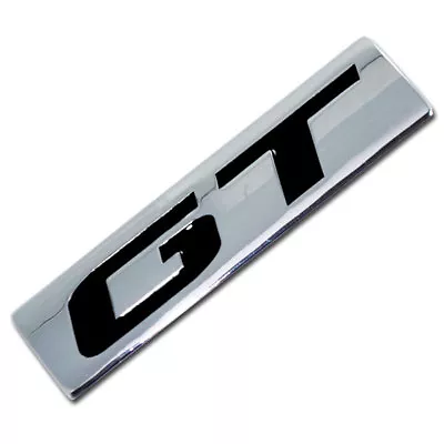 Chrome Black Metal Gt Engine Race Motor Swap Emblem Badge For Trunk Hood Door • $7.88