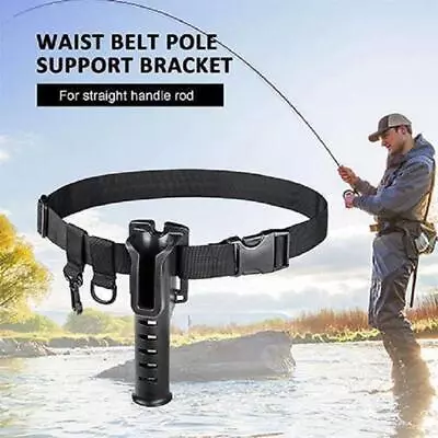 Adjustable Waist Fishing Rod Holder Fishing Rod Pole Belt Portable Rod Holder • $17.07