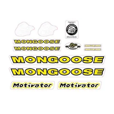 Mongoose - 1999 Motivator For Orange Frame - Decal Set - Old School Bmx • $88