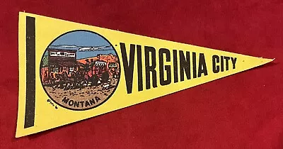 Vintage Virginia City Montana 8 Inch Mini Pennant Wild West Ghost Town • $29.99