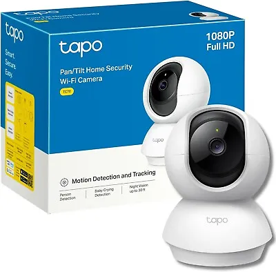 Tapo Pan Tilt Smart Security Camera Baby Monitor Indoor Cctv 360° Rotational • £18.53