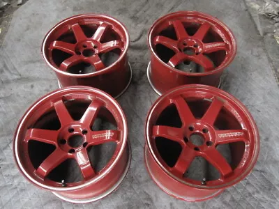 JDM RAYS Volk TE37 RT 11J+17 114.3 5 Holes 18 Inch 4wheels Set Rays VO No Tires • $4650.26